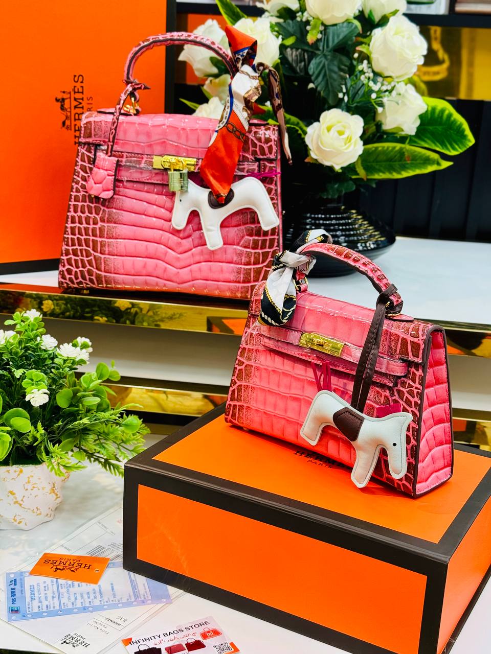 Sac à main Hermes mini kelly crocodile