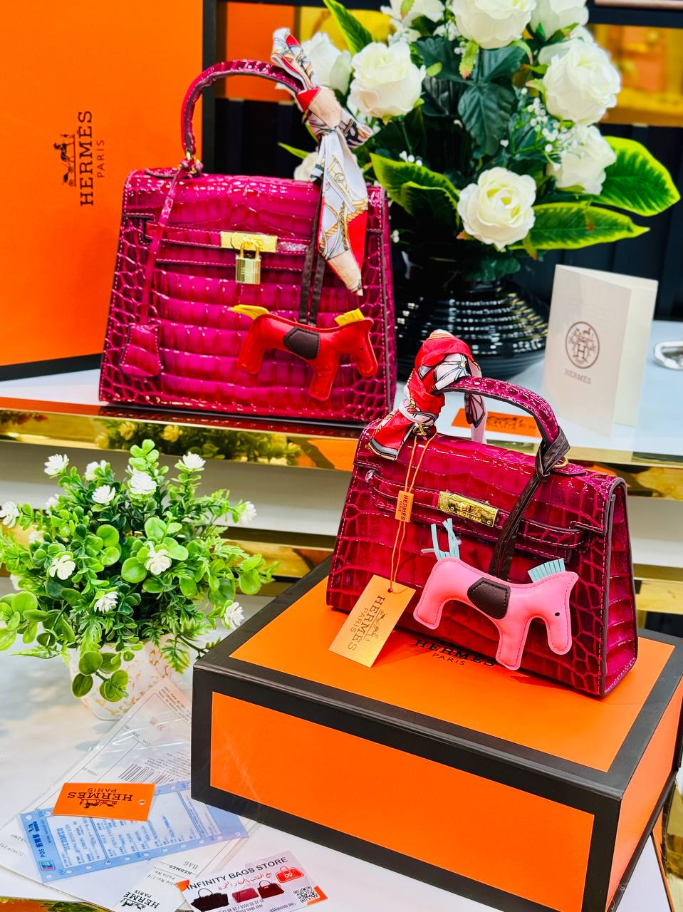 Sac à main Hermes mini kelly crocodile