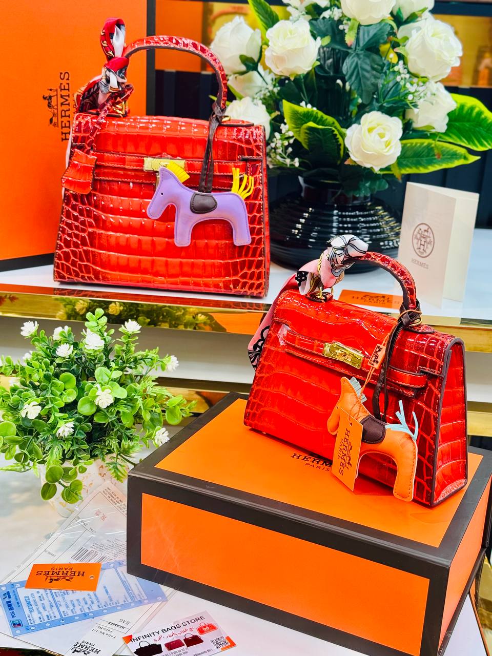 Sac à main Hermes mini kelly crocodile