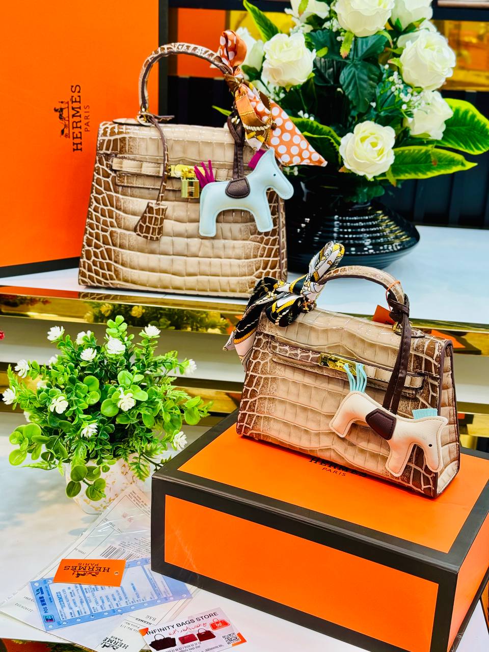 Sac à main Hermes mini kelly crocodile