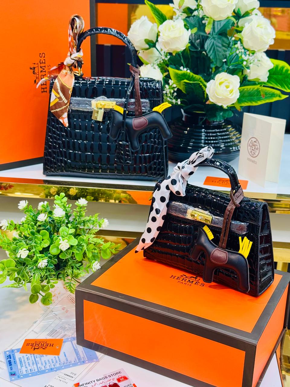 Sac à main Hermes mini kelly crocodile